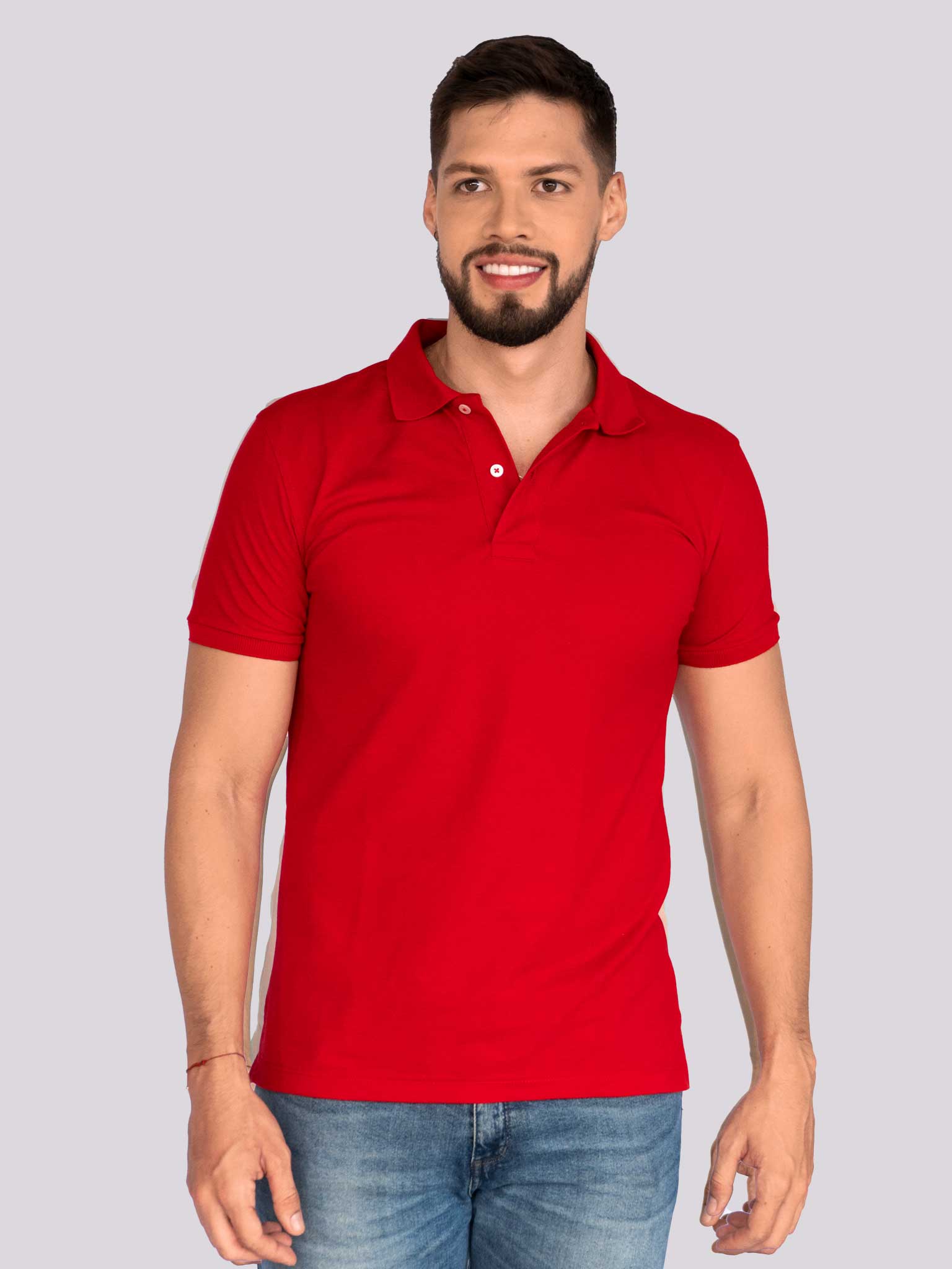 Camisa tipo Polo Caballero
